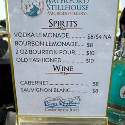 Waterford Stillhouse - Menu
