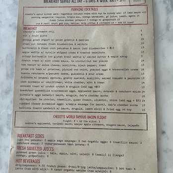 Cheeky's - Menu - Breakfast & Brunch Near Me - Palm Springs, California Cheeky's - Menu - Breakfast & Brunch Near Me - Palm Springs, California