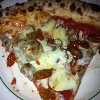 Me and Paul’s - King Henry The IV (Italian tomatoes, provolone, beef meatballs, sliced cremini mushrooms and golden raisins) - Pizza Near Me - Brooklyn, New York Me and Paul’s - King Henry The IV (Italian tomatoes, provolone, beef meatballs, sliced cremini mushrooms and golden raisins) - Pizza Near Me - Brooklyn, New York