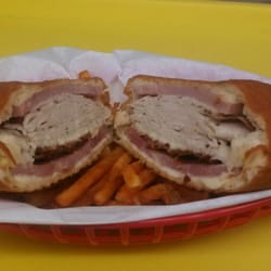 Ike's Donut Shop - Tsunami, Turkey club, w/ ham, Swiss 
and bacon