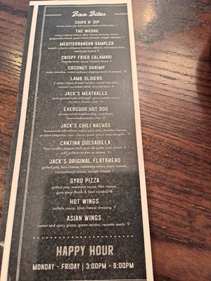 Menu photo 1 Jack's Restaurant & Bar San Mateo, CA