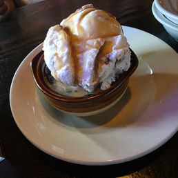 Brownie Bread Pudding and Ice Cream
