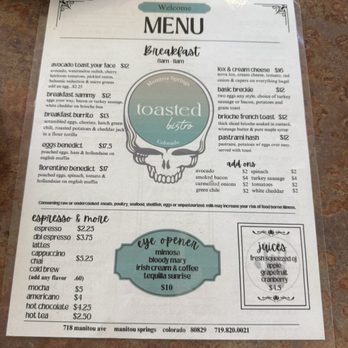 Toasted - Breakfast menu - Breakfast & Brunch Near Me - Manitou Springs, Colorado Toasted - Breakfast menu - Breakfast & Brunch Near Me - Manitou Springs, Colorado