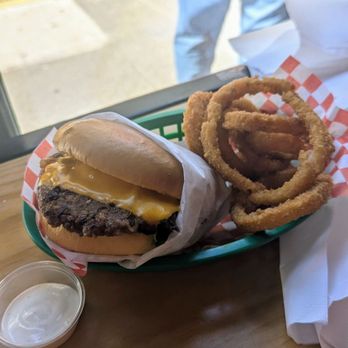 Jasmin's - Green Burger + Onion Rings - Burgers Near Me - San Francisco, California