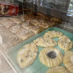 Cinnamon rolls and a variety of pastries