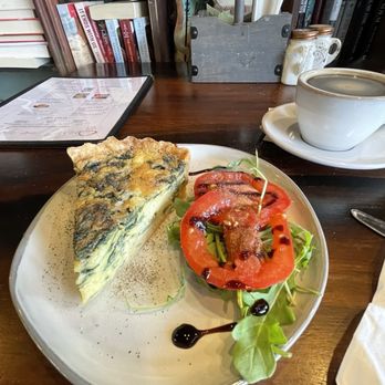 Byte and Coffee - Quiche - Spinach & Brie with Arugula and Cherry Tomatoes - Coffee & Tea Near Me - Pompano Beach, Florida Byte and Coffee - Quiche - Spinach & Brie with Arugula and Cherry Tomatoes - Coffee & Tea Near Me - Pompano Beach, Florida