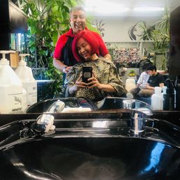 Professional, kind , quality... good vibes  love my color hair and hair cut Red  Thank you, Freddy