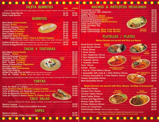 Menu photo 6 Burrito House Niles, IL