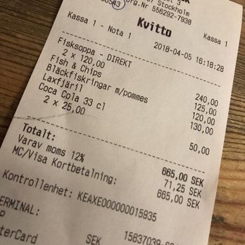 Kajsas Fisk - The total .. cheapest meal in our trip! - Seafood Near Me - Stockholm, Alberta Kajsas Fisk - The total .. cheapest meal in our trip! - Seafood Near Me - Stockholm, Alberta