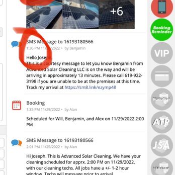 Advanced Solar Cleaning - They really can get a lot done in 11minutes.  Proof there's no way my panels were cleaned that day. - Solar Panel Cleaning Near Me - Santee, California