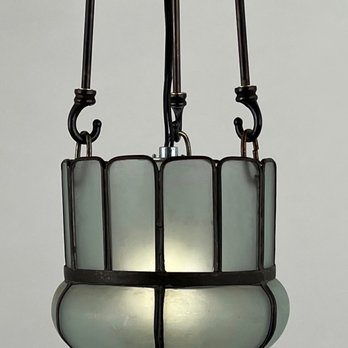 Genuine Antique Lighting - Incredible Set of 4 Pendant with Frosted glass, Circa 1915. - Antiques Near Me - Boston, Massachusetts Genuine Antique Lighting - Incredible Set of 4 Pendant with Frosted glass, Circa 1915. - Antiques Near Me - Boston, Massachusetts