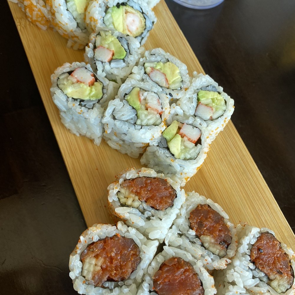 Iekei - California Roll, Spicy Tuna Roll, I can't remember the other one - Sushi Bars Near Me - Humble, Texas Iekei - California Roll, Spicy Tuna Roll, I can't remember the other one - Sushi Bars Near Me - Humble, Texas