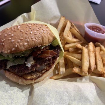 Sky Rocket Burger - Single burger with regular fries. - Burgers Near Me - Dallas, Texas Sky Rocket Burger - Single burger with regular fries. - Burgers Near Me - Dallas, Texas