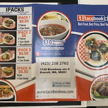 TACO-BOOK Taqueria - Mexican Near Me - Everett, Washington