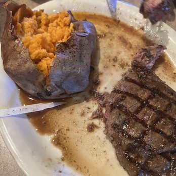 Montana Mike's Steakhouse - New York Strip (had already started eating) - Steakhouses Near Me - Edinburgh, Indiana