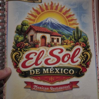 El Sol de Mexico - AI Slop Menu Logo - Mexican Near Me - Corvallis, Oregon