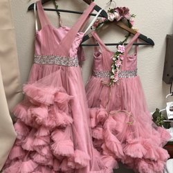 Enchanted Fairies - Fresno - Ballet Pink dresses we chose with matching floral crown!