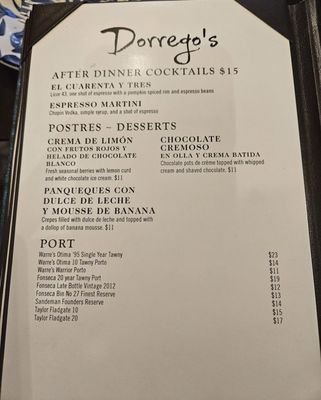 Menu photo 4 Dorrego's San Antonio, TX