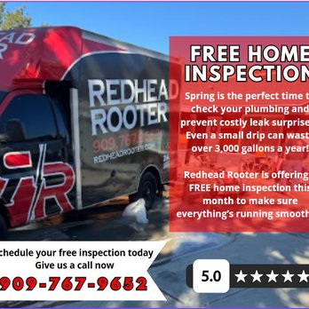RedHead Rooter - Free Home Inspection - Plumbing Near Me - Upland, California RedHead Rooter - Free Home Inspection - Plumbing Near Me - Upland, California