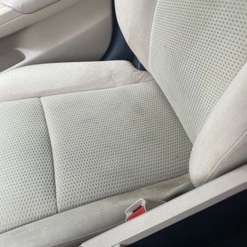 Sharp Detail - Passenger seat after shampoo - I've wasted coffee and other random things in this seat - Auto Detailing Near Me