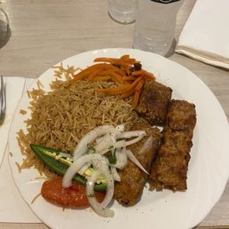 Chicken kofta kebab with Qabuli Chicken kofta kebab with Qabuli