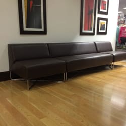 Kohl's - There is a very nice sitting area in the ladies' department where gentlemen may wait while their wives shop. Outstanding!