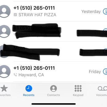 Straw Hat Pizza - Call log - Pizza Near Me - Hayward, California Straw Hat Pizza - Call log - Pizza Near Me - Hayward, California
