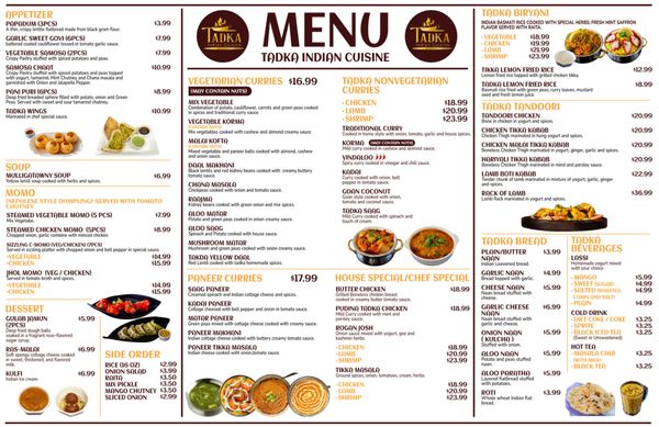 Menu photo 1 Tadka Indian Cuisine Honolulu, HI Menu photo 1 Tadka Indian Cuisine Honolulu, HI