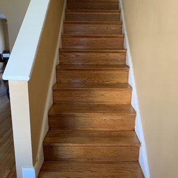 We Are Floors - Stairs after carpet removal and refinishing - Flooring Near Me - Lanham, Maryland