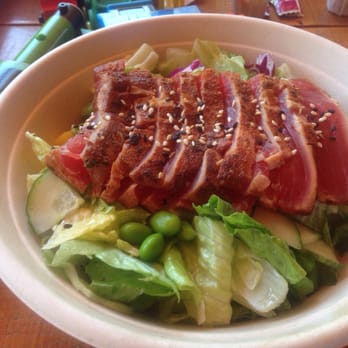 Lowry Beer Garden - Ahi salad for me - Burgers Near Me - Denver, Colorado