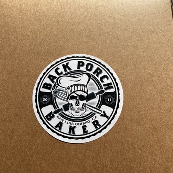 Back Porch Bakery - Sticker. - Bakeries Near Me - Atascadero, California