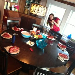 Table full o lobsters
