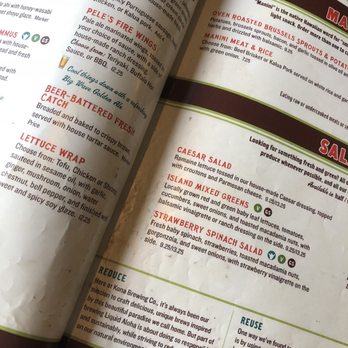 Kona Brewing - Menu looking grimy part 2 - Pubs Near Me - Honolulu, Hawaii