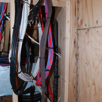 Tech Related - equipment rack location pre-wire cabling view. notice the wires don't cross even where they will be hidden by drywall. - IT Services & Computer Repair Near Me Tech Related - equipment rack location pre-wire cabling view. notice the wires don't cross even where they will be hidden by drywall. - IT Services & Computer Repair Near Me