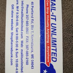 Mail-It Unlimited Shoppers Village Card & Gift - Mail-it unlimited business card