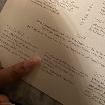 Lyle's - Cocktail menu - Breakfast & Brunch Near Me - Washington, DC, District of Columbia