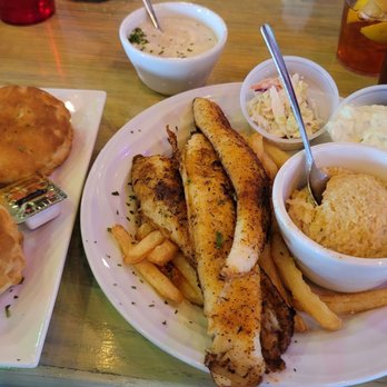 Dead Fish Grill - Blackened Catfish, Grits, Fries, and Brunch Biscuits - American Near Me - Belton, Texas