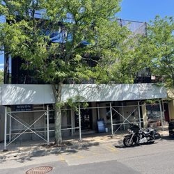 Escape Room NJ Madison - Restaurant across the street from the escape room. This is one of the clues and it's covered by scaffolding!!