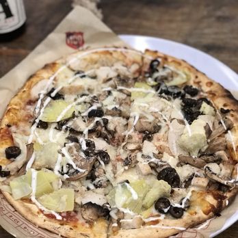 MOD Pizza - Thank you Brendon for making my amazing Pizza! Chicken, Artichoke, Olives, Mushroom, and lots of cheese! Def coming back - Fast Food Near Me - Castro Valley, California MOD Pizza - Thank you Brendon for making my amazing Pizza! Chicken, Artichoke, Olives, Mushroom, and lots of cheese! Def coming back - Fast Food Near Me - Castro Valley, California