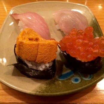 Sasabune - Omakase Plate 9- Yellowtail(Hamachi), Amberjack, Salmon Roe(Ikura) and Sea Urchin(Uni) - Japanese Near Me - New York, New York Sasabune - Omakase Plate 9- Yellowtail(Hamachi), Amberjack, Salmon Roe(Ikura) and Sea Urchin(Uni) - Japanese Near Me - New York, New York