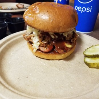 Big Rig’s BBQ - Double Pig w/ kielbasa, slaw and amazing pulled pork! - Barbeque Near Me - Monroeville, Pennsylvania