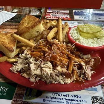 McGhin's Southern Pit Bar-B-Que - BBQ Pork Plate - not the small size. - Barbeque Near Me - Griffin, Georgia McGhin's Southern Pit Bar-B-Que - BBQ Pork Plate - not the small size. - Barbeque Near Me - Griffin, Georgia