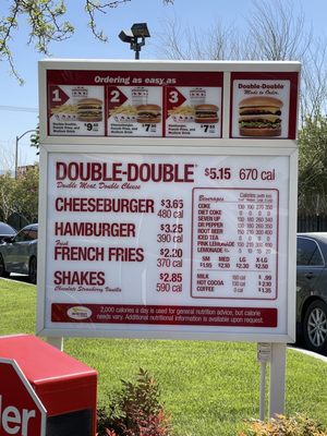 Menu photo 1 In-N-Out Burger Lancaster, CA Menu photo 1 In-N-Out Burger Lancaster, CA