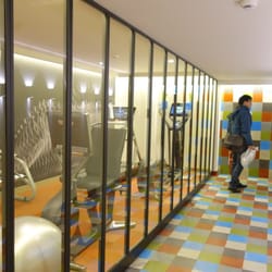 Hôtel D - Hallway passing mini gym :)