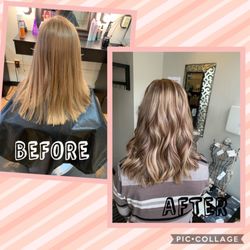 Eikova Salon and Spa - Highlights, red lowlights and cut by Mackenzie