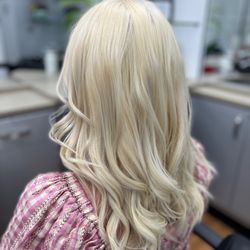 Empowered Hair Studio - Bleach, tone and trim for this light ashy blonde
