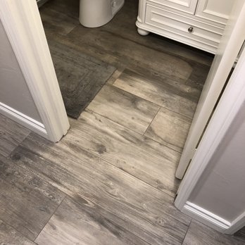 KC Tile - Hallway flowing into Guest bathroom - Tiling Near Me - Bakersfield, California