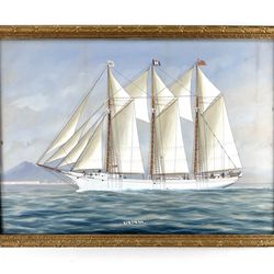 Finer Things Antiques & Curios - Hand-painted Nova Scotia ship's portrait.