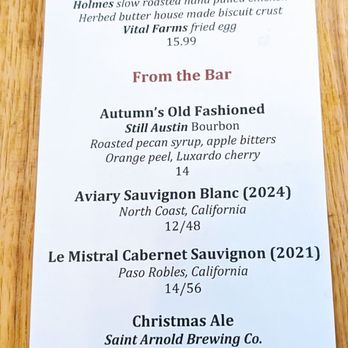 Jack Allen's Kitchen - Lunch Features and From the Bar Menu - American Near Me - Austin, Texas
