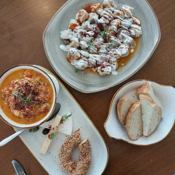 Lezzet Brunch - beef manti and menemen | ig: @hungrywires - Turkish Near Me - Auburn, Washington